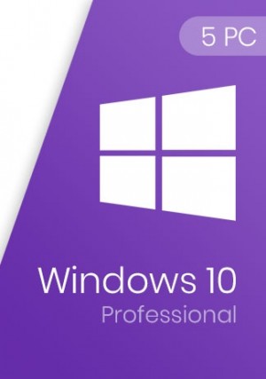 Windows 10 Pro Professional Key 32/64-Bit (5 PCs)