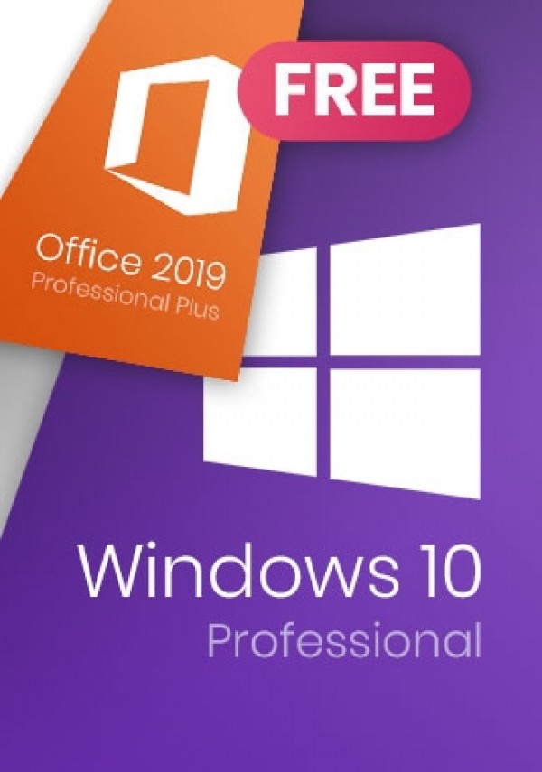 Windows 10 Pro (+Microsoft Office 2019 Pro for Free)